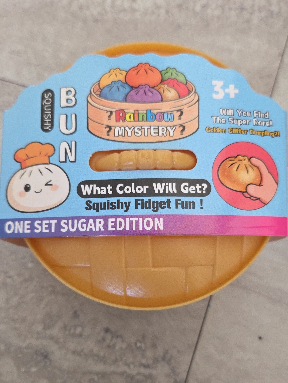Rainbow Mystery Color Squishy Bun Fidget Toy - One Set Sugar Edition